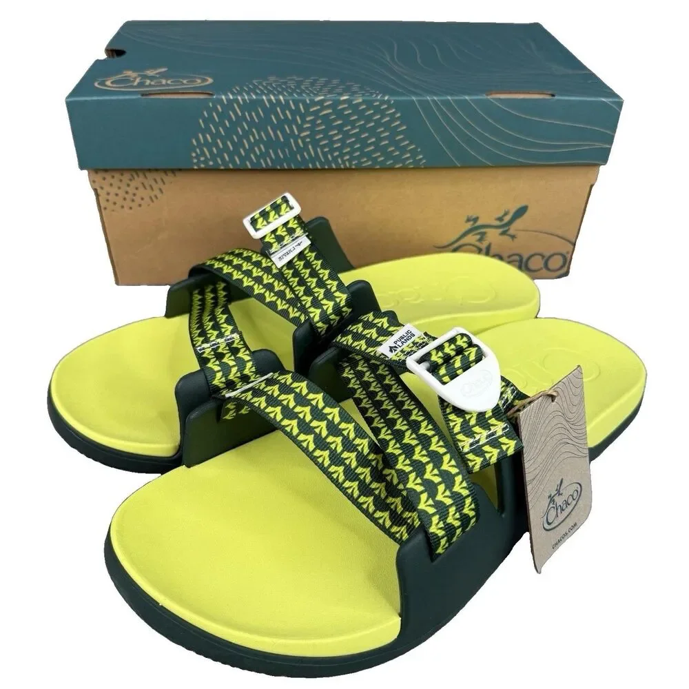 Chaco Chillos Slide Sandals Mens 15 Public Lands Evergreen Outdoor Gorpcore NIB